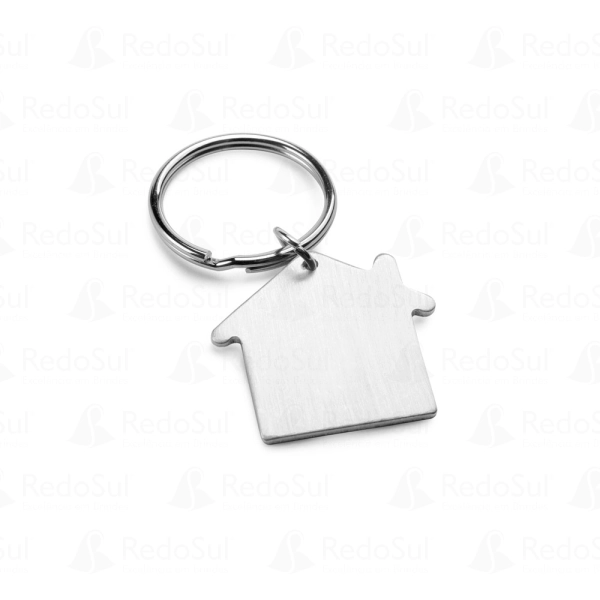Chaveiro Metálico Personalizado Formato de Casa Chaveiro Metálico Personalizado Formato de Casa